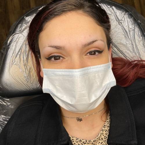 Before eyebrow microblading and shading Before eyebrow microblading and shading