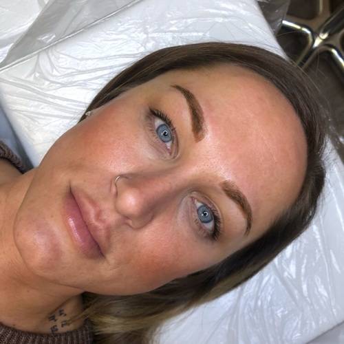 After eyebrow microblading and shading After eyebrow microblading and shading (Greenfield, WI)